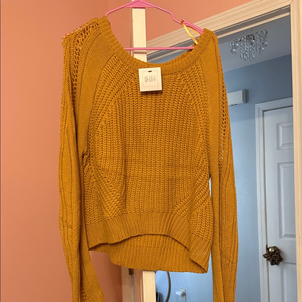 Elegant Mustard Knit Sweater